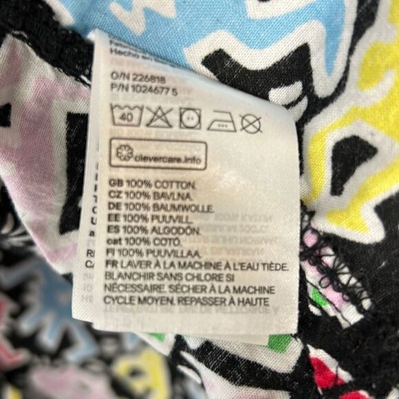 Keith Haring Graffiti Button Down Cotton Shirt Small H&M - Picture 5 of 6